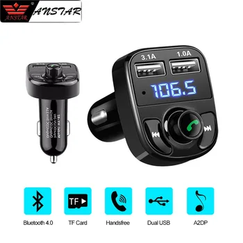 

Bluetooth Car Kit MP3 Player FM Transmitter Dual USB 4.1A Car Charger LED Display Micro SD Music Playing