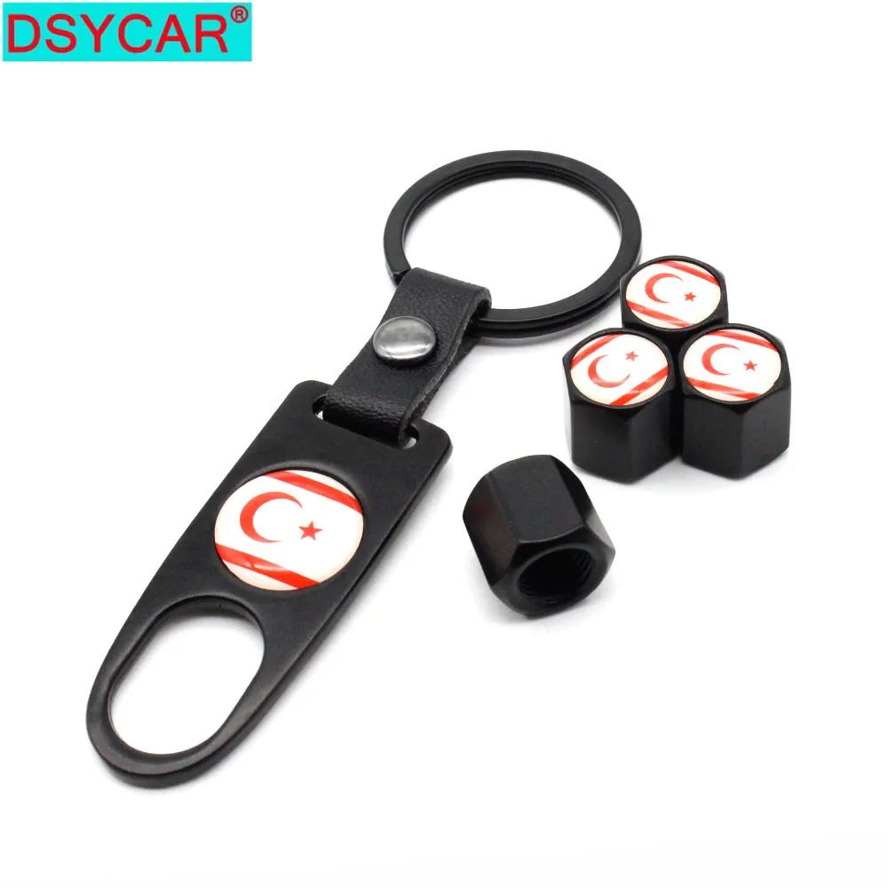 

DSYCAR 1Set Zinc Alloy Anti-theft Car Wheel Tire Valve Caps Stem Air + Leather buckle Wrench Auto Car Wheels Tires Parts