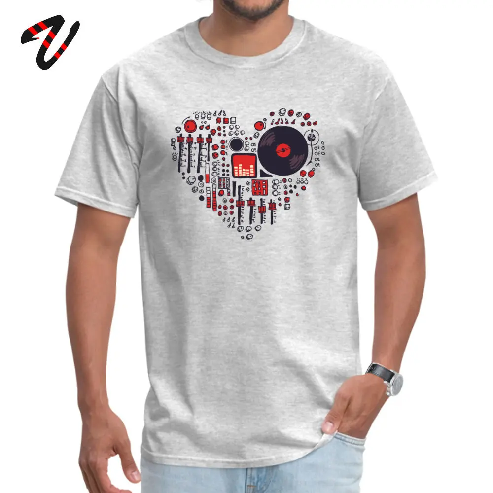 

Swag Men Tshirt Music In Every Heartbeat T Shirts On Sale Short Sleeve Classic 100% Cotton Crew Neck DJ Personalized Sweatshirts