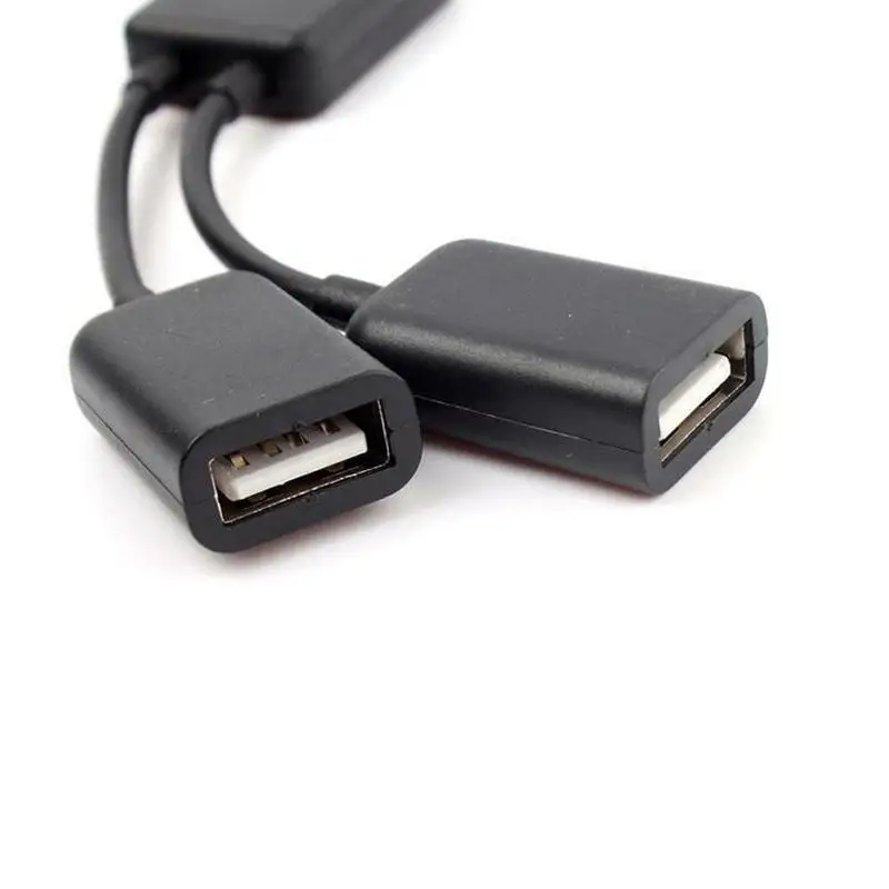 Микро USB на 2 OTG двухпортовый концентратор Кабель Y Разветвитель Micro-USB адаптер конвертер USB2.0 для планшет Android, телефон Мышь Клавиатура