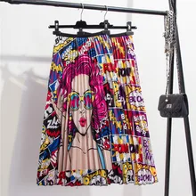 Женские плиссированные юбки, Новые осенне-зимние юбки средней длины с высокой талией, женские длинные юбки трапециевидной формы с эластичной талией для девушек