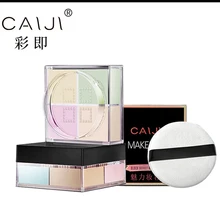 Женский Банан, четыре квадрата, рассыпчатая пудра, отбеливающая, контроль масла, роскошная пудра для лица, основа, красота, макияж, Длительное Действие