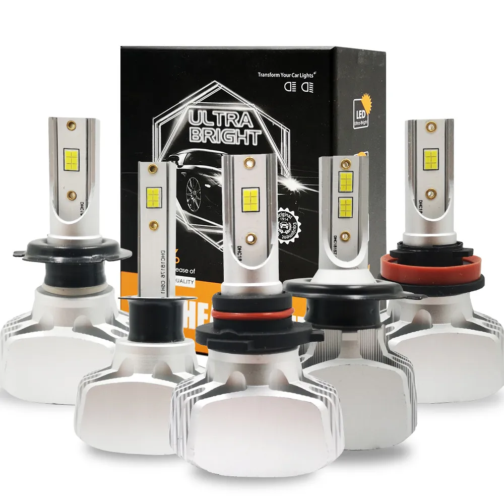 

2Pcs H4 LED H7 Auto Car Headlight 9005 9006 H3 H13 H8 880 H27 9004 9007 H11 881 LED H1 S8 72W 7000LM 6000K Automobile Bulb