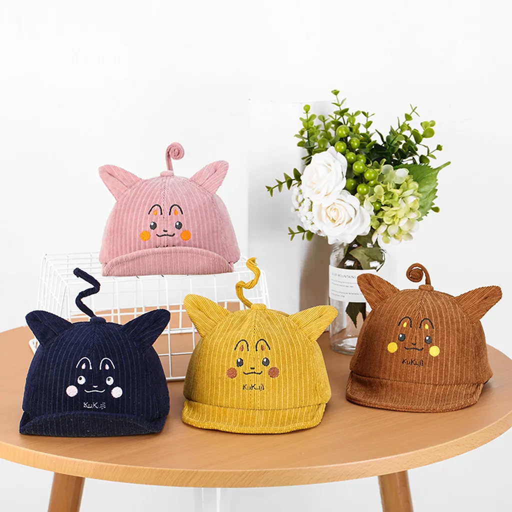 

Baby Hat Letter Cartoon Cotton Hats Soft Brim Baseball Cap Visor Sun Hat Fashion Casual Cap Cute Attentive Gifts