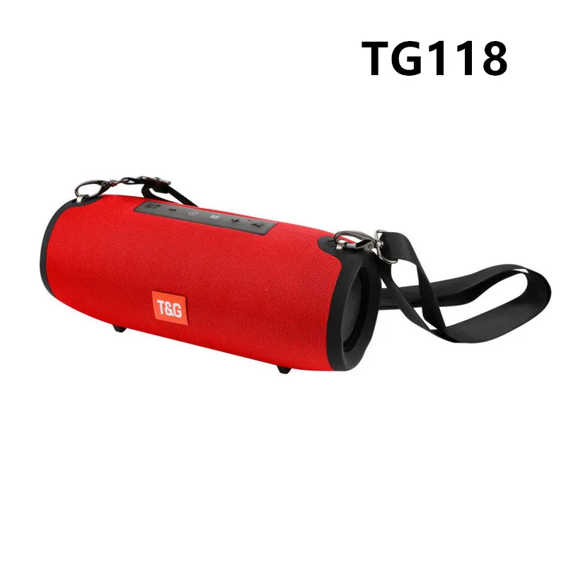 Red TG118 Высокая мощность беспроводной Bluetooth динамик 40 Вт наружная Портативная колонка с сабвуфером для ноутбука FM телефон музыкальный центр кинотеатр MP3 - Цвет: Red TG118