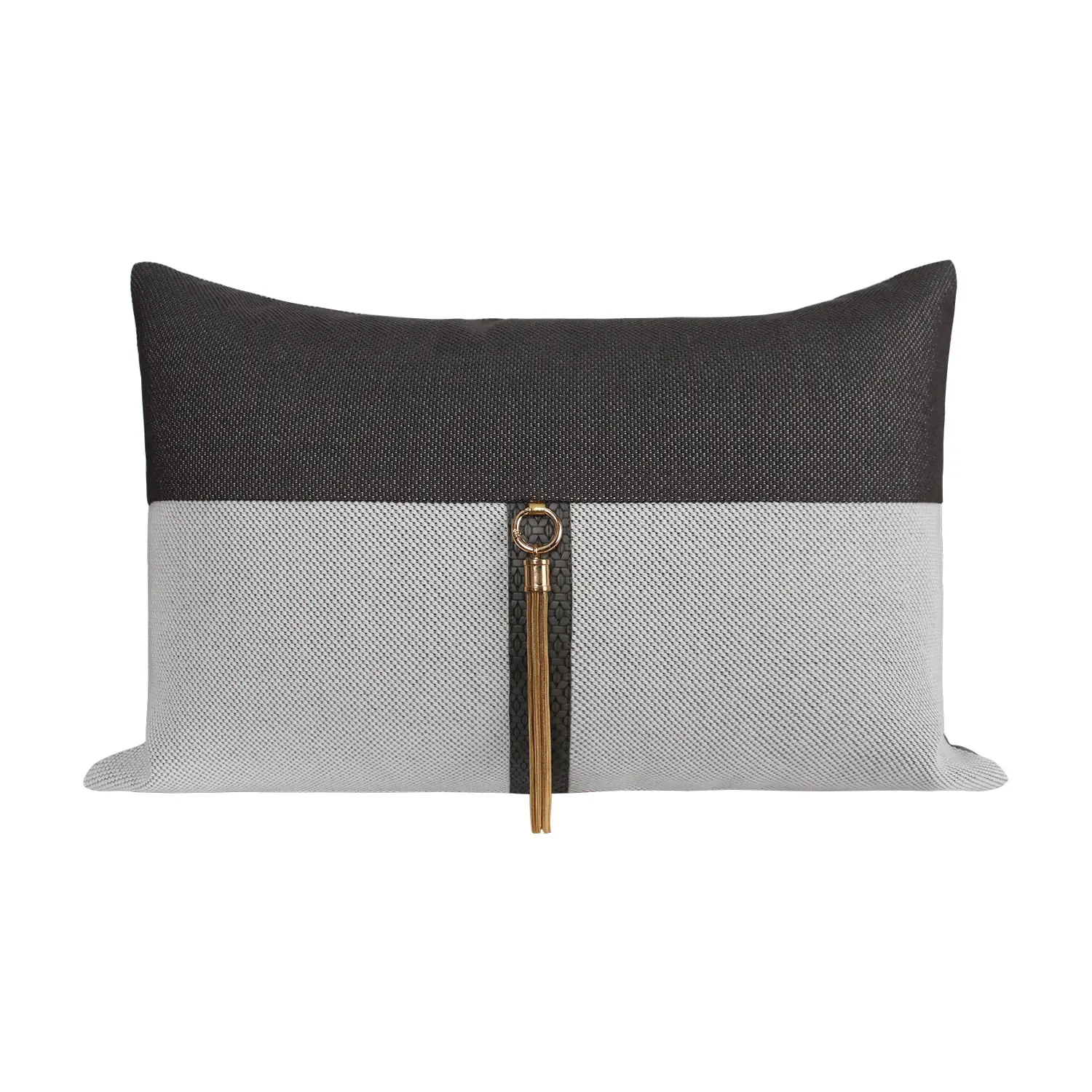 Decorative Plaid Cushion Cover For Living Room Gold Tassels New Models