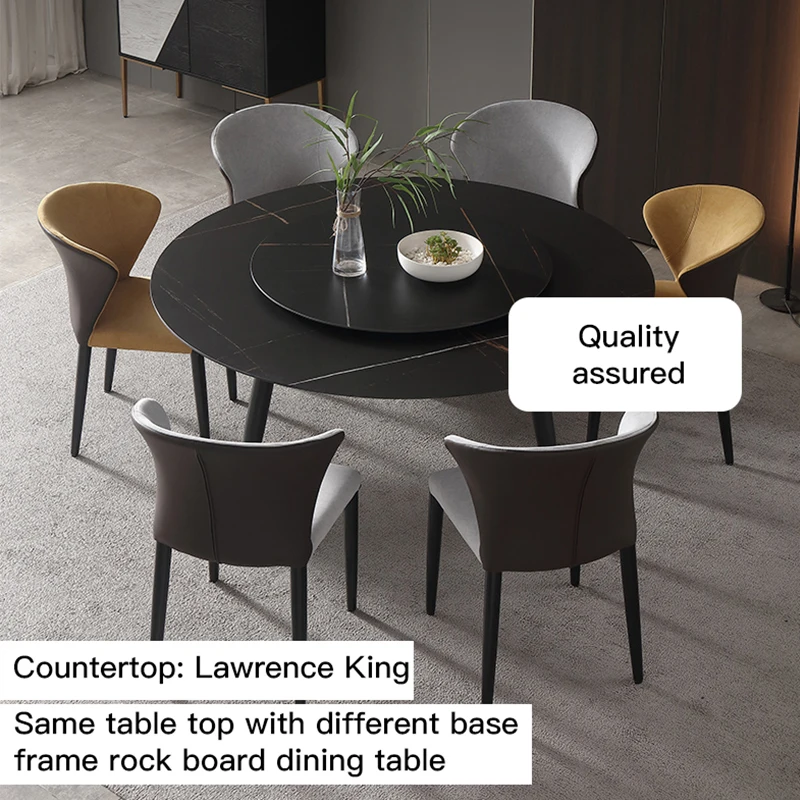 Nordic Light Luxury Rock Slab Round Table Modern Simple Household ...