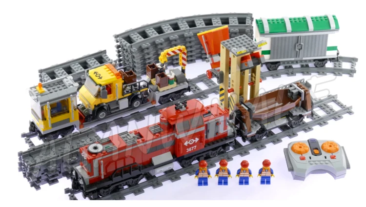 Skup 898 sztuk miasto pociągi zmotoryzowany pilot czerwony ładunek pociąg 02039 rysunek klocki zabawki dla dzieci kompatybilny z Lego