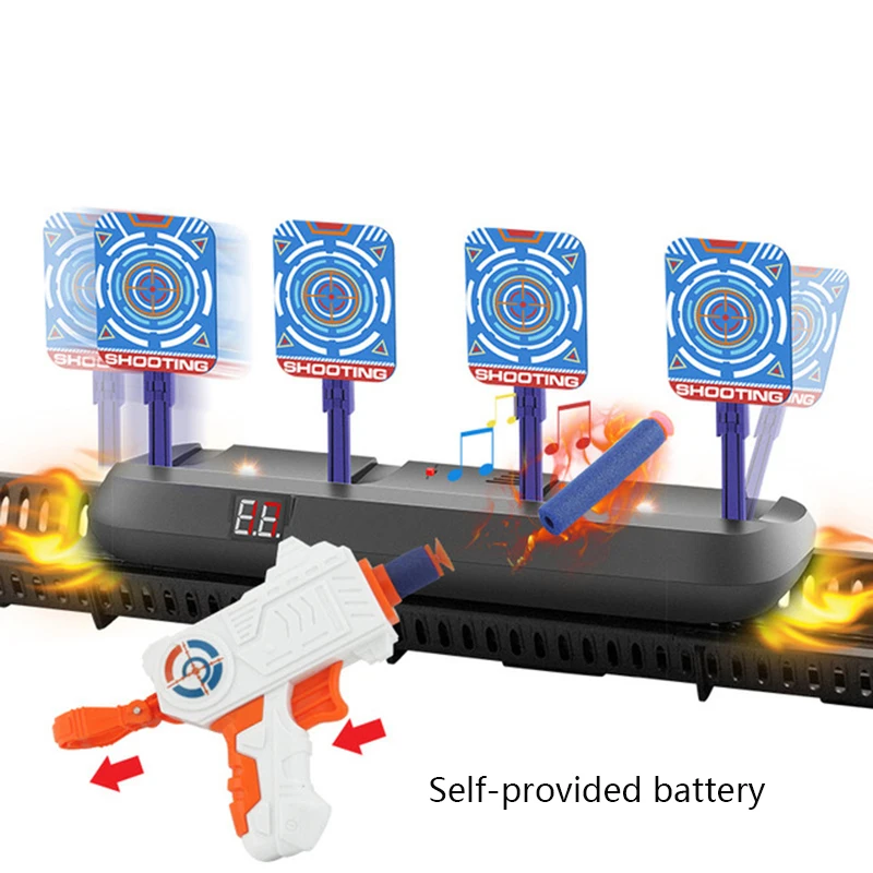 

Boys Toys Kids Indoor Toy Guns Set Home LED Auto Reset Electronic Shooting Game Holiday Toys Sports Gifts for children