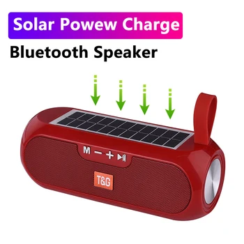 

Portable Wireless Bluetooth Speaker 3D Stereo Column Music Center Box Solar Power Bank Boombox Waterproof USB AUX FM Super Bass
