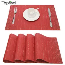 Topfinel ПВХ декоративные виниловые салфетки для обеденного стола runner постельное белье коврик для кухни аксессуары чашки вина коврик подставка