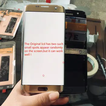 

The 5.5'' Display For SAMSUNG Galaxy S7 Edge G935 G935F SM-G935F With a black spot LCD + Touch Screen Digitizer With Frame Parts