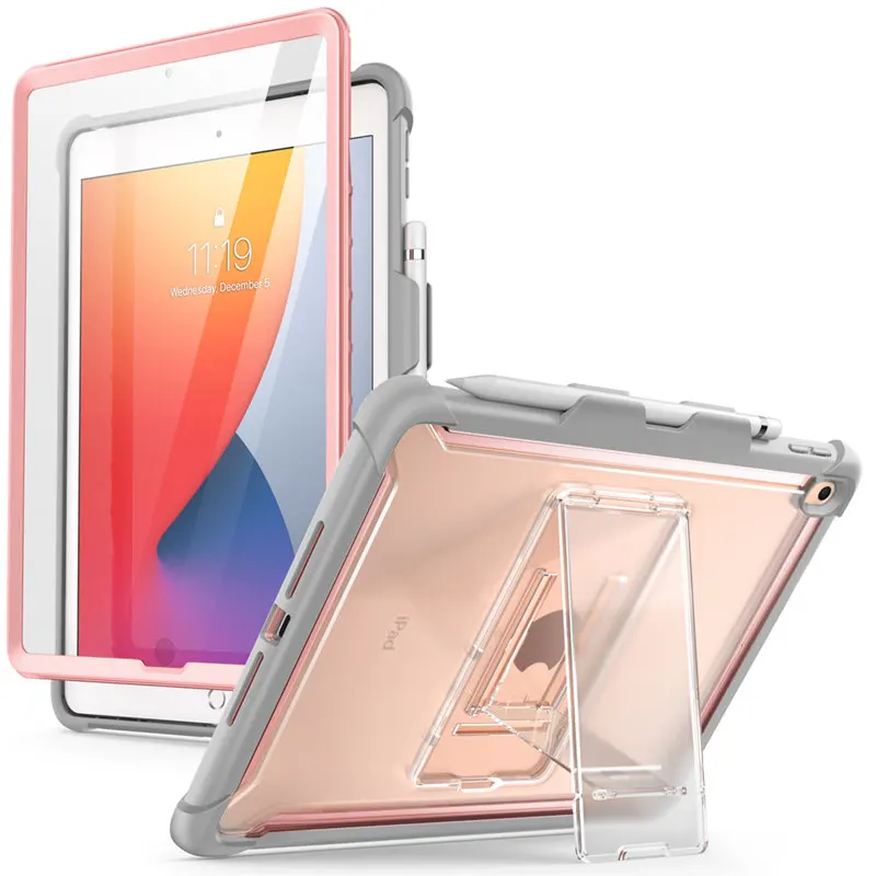 Premium Full-Body iPad Case with Kickstand, Built-in Screen Protector, and Pencil Holder