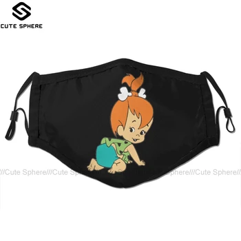 

Flintstones Mouth Face Mask Pebbles Flintstones Facial Mask Fashion Funny with 2 Filters for Adult