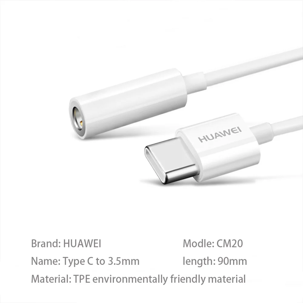 Huawei аудио кабель type C 3,5 Jack кабель для наушников USB C до 3,5 мм Наушники Адаптер для huawei P10 P20 pro mate 10 Pro 20