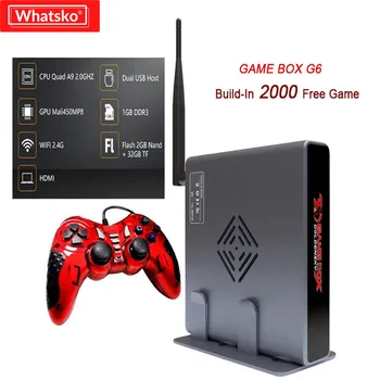 

Whatsko Game Box G6 Game Console HDMI TV Video Game Player Box With USB Wired Gamepad Controller 2323 games Retro Game Console