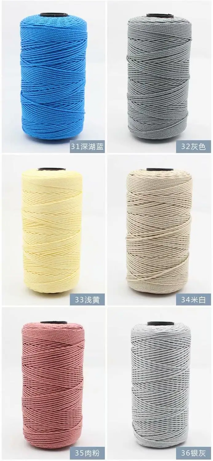 mylb 1Pc=100g 39 Colors Polypropylene Sewing Thread Cotton Rope Wedding Braided Cord Macrame Artisan yarn to bag hat handmade - Цвет: leave us note