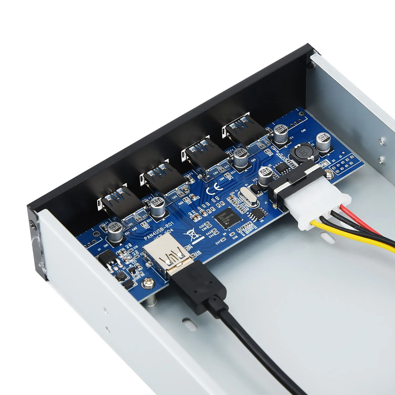 5.25in USB 3,0 Передняя панель карты расширения 1X интерфейс PCI Express PCI-E 4 4 порта USB