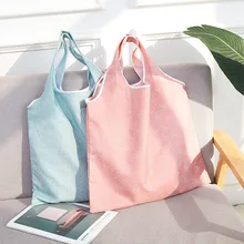 Новые материалы печатная ткань защелкивающаяся застежка складной пакет для супермаркетов большой объем одно плечо Экологически чистый автомобиль