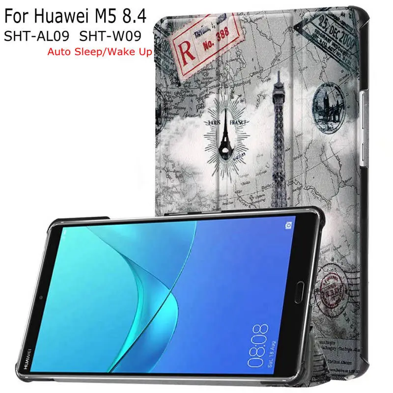 Магнитный смарт чехол iBuyiWin из искусственной кожи с подставкой для планшета Huawei