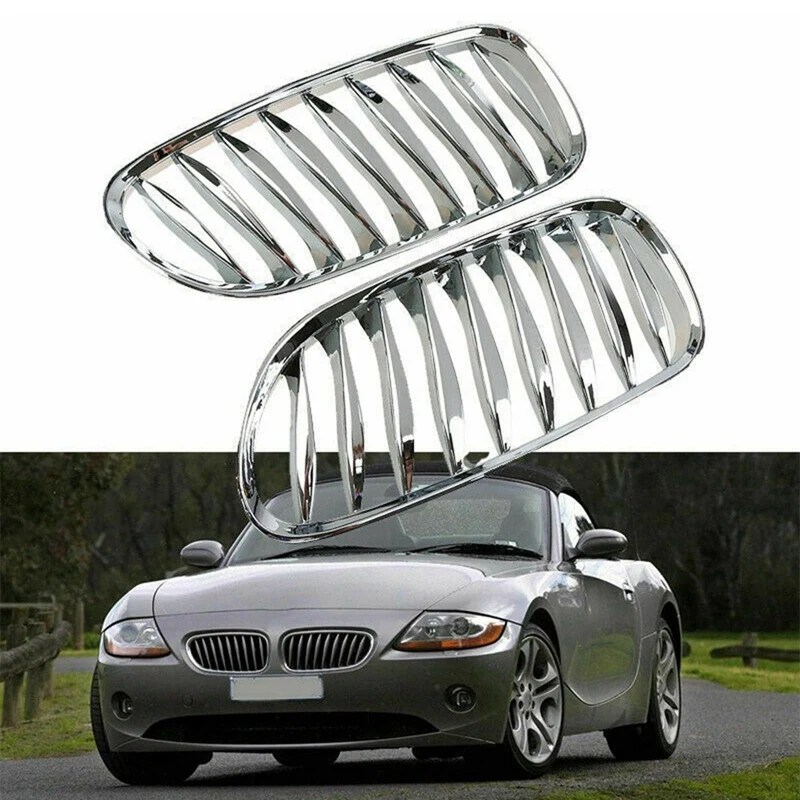 Front Fence Grill Grille ABS Chrome for-BMW Z4 E85 E86 2003-2009 51117117757 51117117758 | Автомобили и мотоциклы