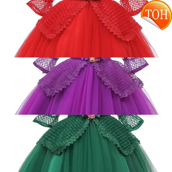 

vestido infantil Winter Children Dress Girls Pearls Princess Dress Flower Girls Wedding Dress Kids Dresses For Girls Party Dress