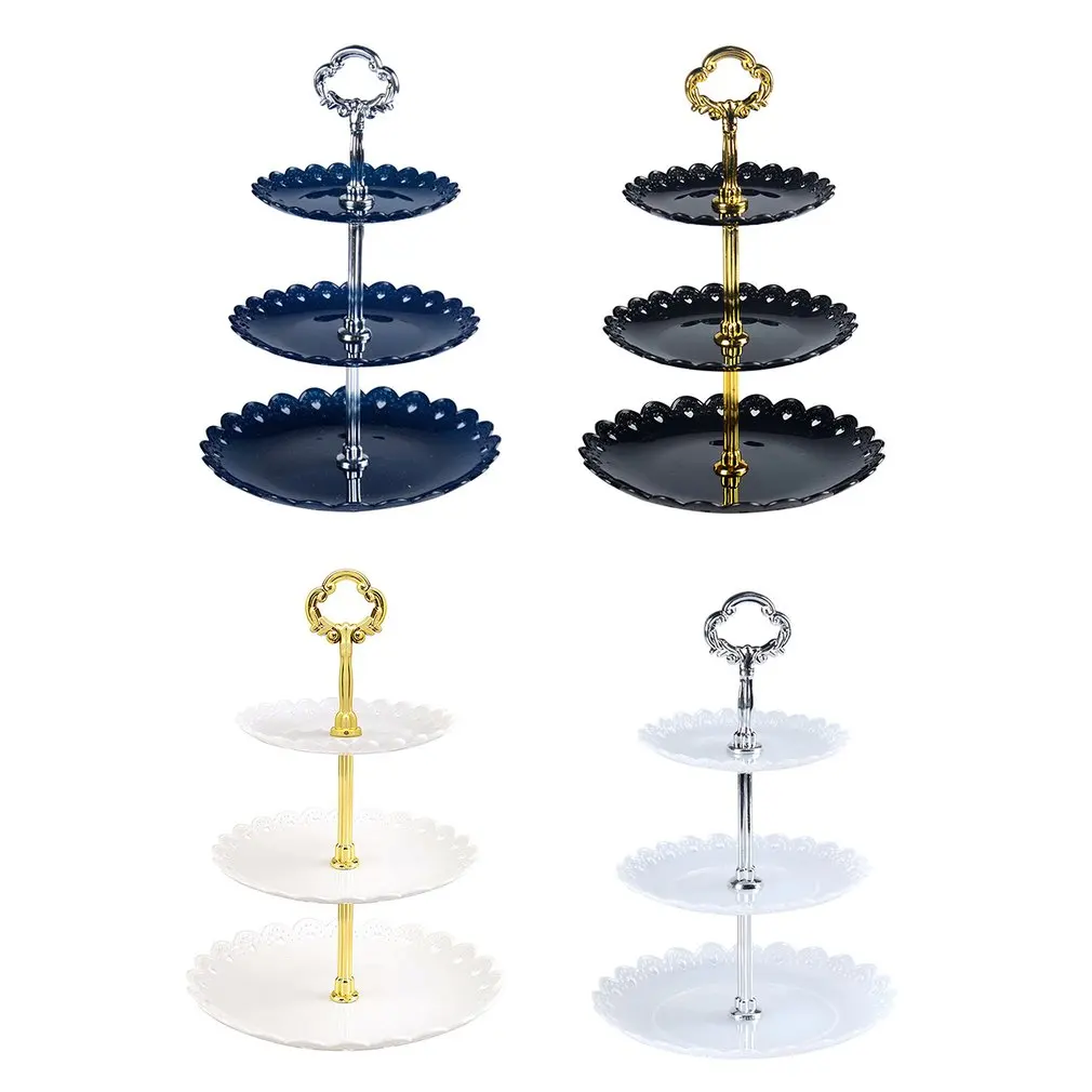 3 Tier Cake Stand Plastic Tray Display Rack Party Tableware Bakeware Cake Decorating Tools cake stand cake tray