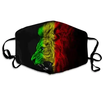 

Reusable Washable Mask, Rasta Lion Anti Dust Block Air Pollution Half Face Mouth Mask with Elastic Ear Loop
