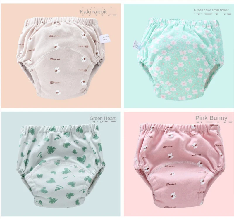 Baby Training Pants Cloth Diapers Washable 6 Layers Gauze Cover Breathable Spring Reusable Newborn Diaper 0-3Y Toddler Panties