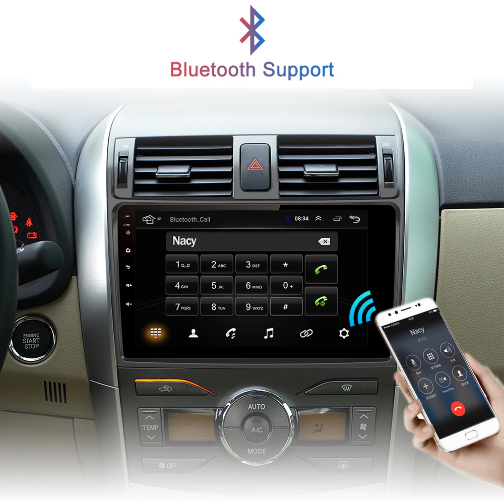 Android 9,1 автомобильный Радио мультимедийный плеер для Toyota Corolla E140/150 2007 2008 2009 2010 2011 2012 2013 Авторадио Стерео gps Navi