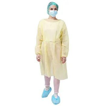

Disposable Dust Proof Coverall Suit Hospital Clinic Non-woven Fabric Apron Protective Suit Thick