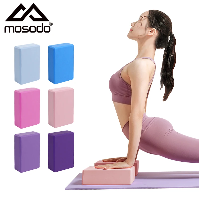 2Pcs Yoga Block Fitness EVA Foam Yoga Brick Pilates Stretching Exercise Workou 