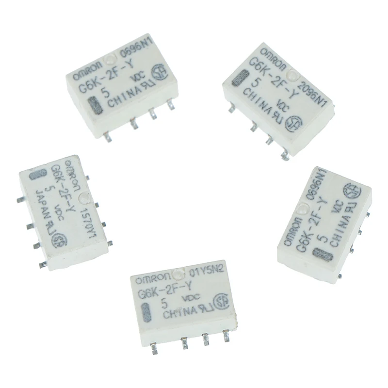 5 /10 шт. 10*6 5*5 мм DC 5V SMD G6K-2F-Y Сигнальное реле 8PIN для Omron Реле автоматический