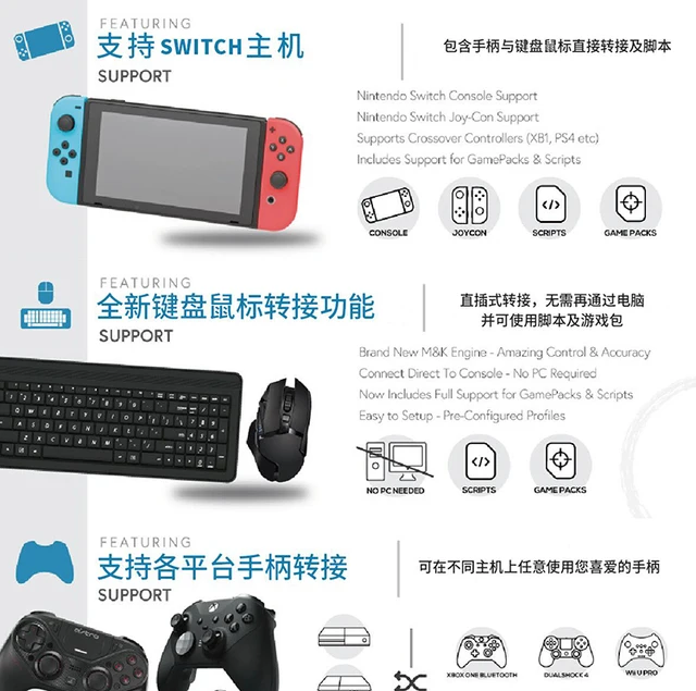 New Cronus Zen for PS5/PS4/Switch/Xbox Series X/S/Xbox One/ Mouse Keyboard  Controller KeyPad PC Adapter Converter - AliExpress