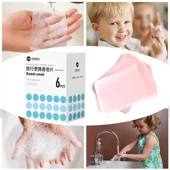 

120 Sheets Disinfectant Soap Papers Portable Comfortable Effective Soap Home High Travel Paper Mini Children Outdoor Steril O1V5