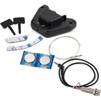 

Black Acoustic Guitar Soundhole Preamp Piezo 3 Band Pickup Eq With Microphone Good Quality