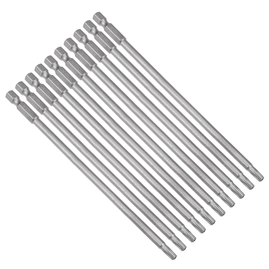 

uxcell 10 Pcs 1/4" Hex Shank T25 Magnetic Security Torx Screwdriver Bits 150mm Length
