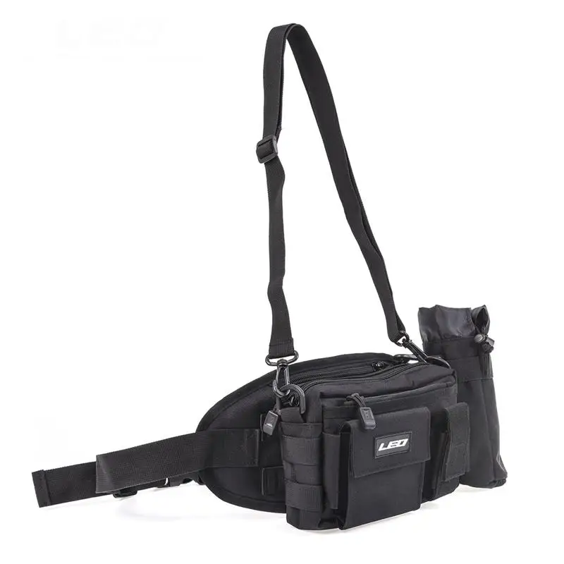 ABZB-LEO, черная ткань Оксфорд, многофункциональная сумка для рыболовных снастей, спортивная сумка через плечо, сумки через плечо, водонепроницаемая поясная сумка