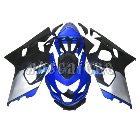 Полный комплект обтекателей для Suzuki GSXR600 GSXR750 K4 2004 2005 G-SXR750 04 05 ABS Пластик мотоцикл кузов Блестящая серебряная цвет синий, черный; большие размеры