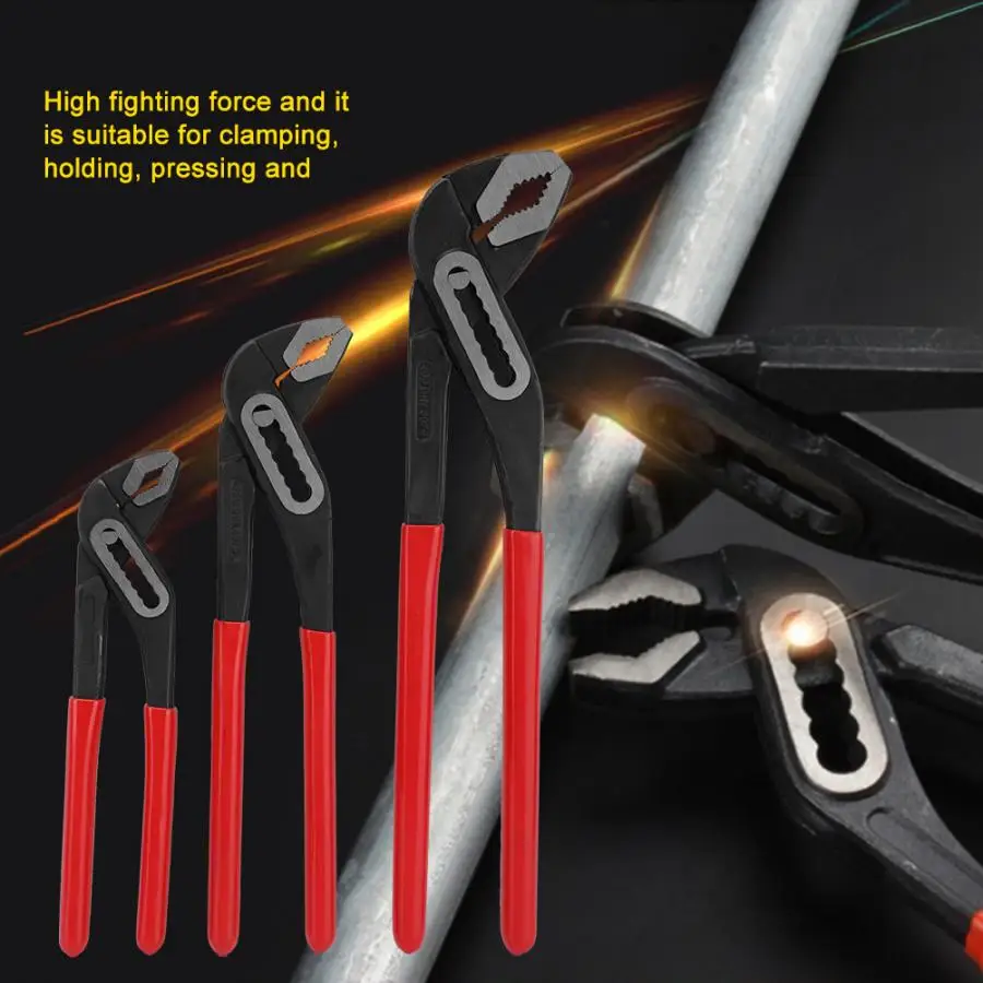 

3Pcs 7/10/12in Multifunctional Water Tube Pliers Adjustable Carbon Steel Pipe Pump Clamping Hand Tools Domestic Delivery