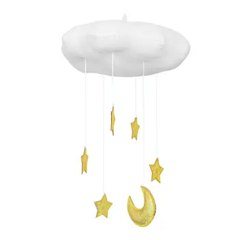 

Baby Crib Ceiling Floating Pendant Wall Art Soft Kids Tent Photography Props DIY Cloud Hanging Decoration Children Bedroom