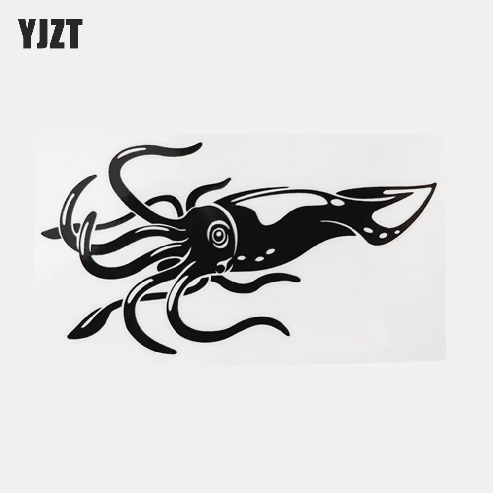 YJZT 15.9CM×8.4CM Personality Octopus Vinyl Fashion Decal Black/Silver Car Stickers 13D-1042 | Автомобили и мотоциклы