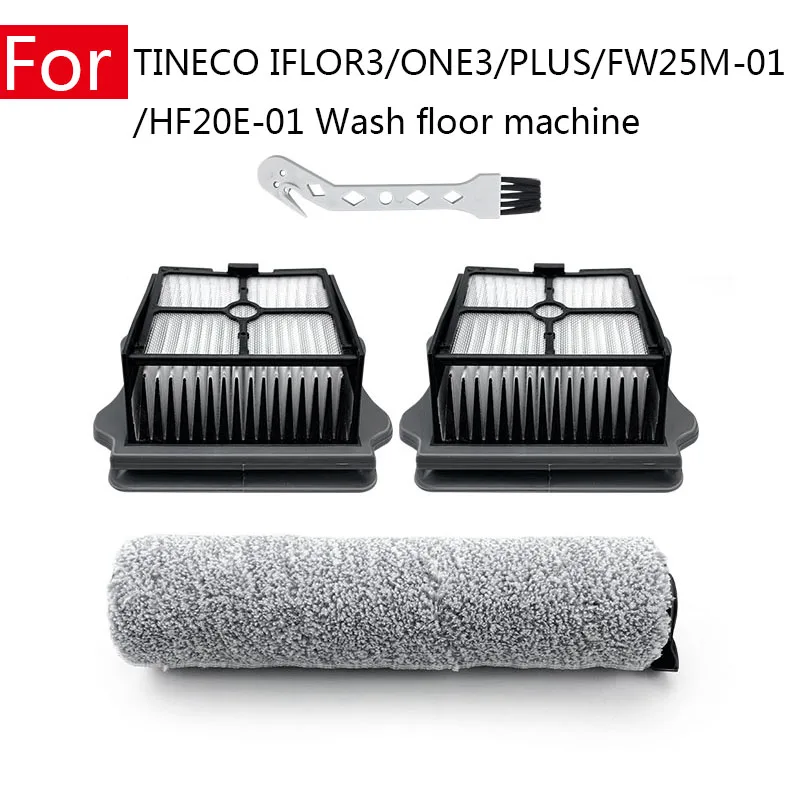 

For TINECO Wash Floor Machine IFLOR3 ONE3 PLUS FW25M-01 HF20E-01 Replacement Spare Parts Home Attachment Hepa Filter Roll Brush