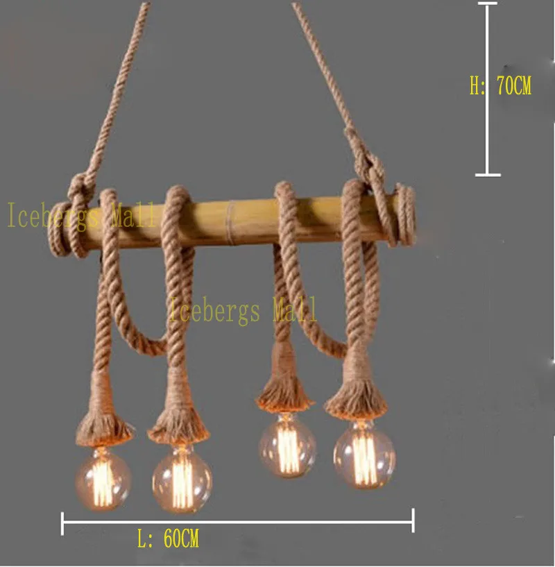 Rope Pendant Lamp Countryside Pendant Lights With 4/6 Lights For Dinning Room,living Room - Pendant Lights - AliExpress