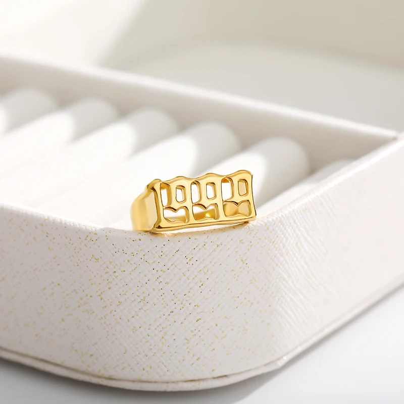 

Personalized Number Ring Special Year Ring Birthday Date 1992 1995 1996 1999 1988 Customized Old English Rings For Friend Gift