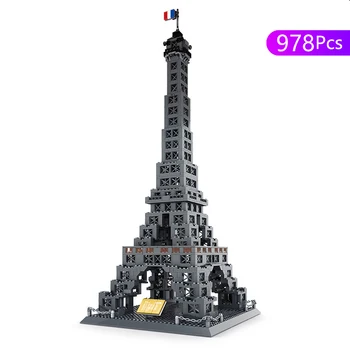 

Wange Architecture Series 5217 Singapore La Tour Eiffel Building Blocks Bricks Lepining Eiffel Tower Model Kids Children Gifts