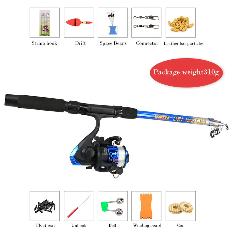 1.8m Beginner Fishing Rod Combo with Portable fishing Gear Accessories Ultra Light Retractable rod and Reel Sea Pole Set 1.8m Beginner Fishing Rod Combo with Portable fishing Gear Accessories Ultra Light Retractable rod and Reel Sea Pole Set
