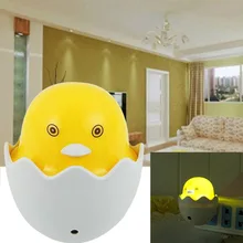 Желтая утка СВЕТОДИОДНЫЙ ночной Светильник Авто Управление лампа для детской комнаты рядом с светильник s штепсельная вилка стандарта США