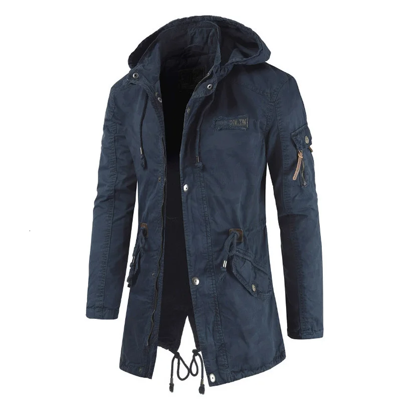 Moomphya, длинная стильная зимняя куртка с капюшоном, Мужская Уличная Военная тактическая куртка, Мужская одежда, ветровка, повседневное пальто для мужчин