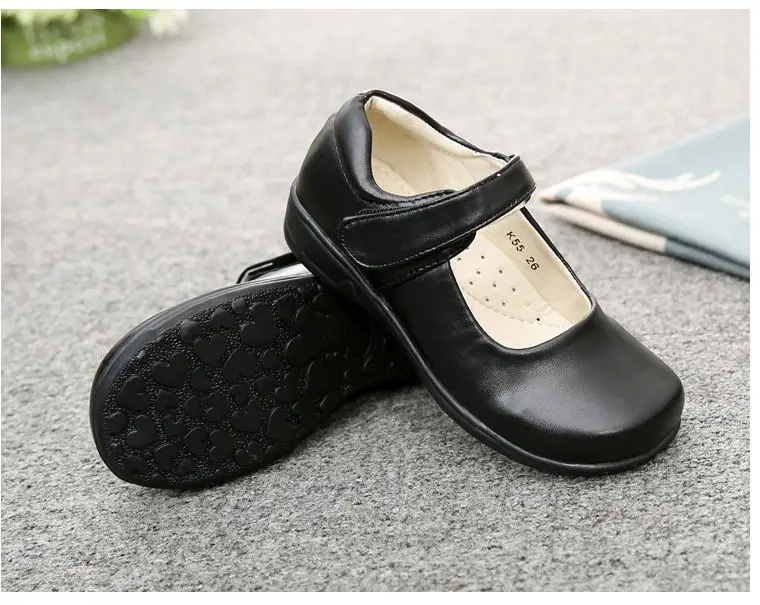 girls shoes Children Girl Student Shoes School Black Leather Shoes Girls Fashion Princess Shoes Kids Classic Glowing Uniforms Sinlge Shoes slippers for boy